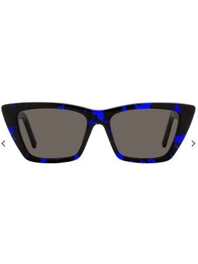 Saint Laurent SL 276 MICA Sunglasses Black & Blue Tortoise Cat Eye